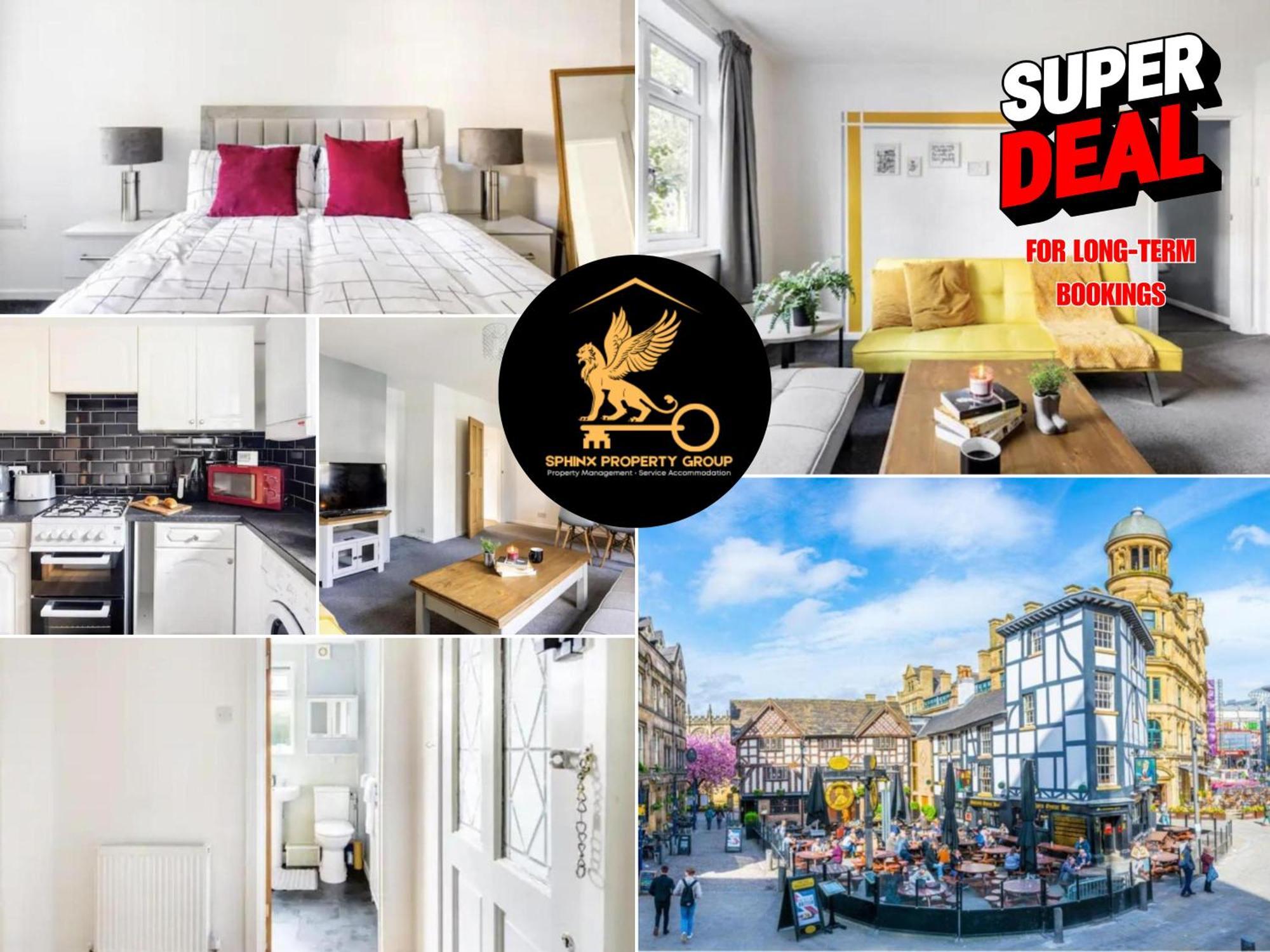 Apartment Renovated 2-bedroom In With Free Wifi, Private Entrance, And Easy Access To Trafford Centre & Manchester Airport *